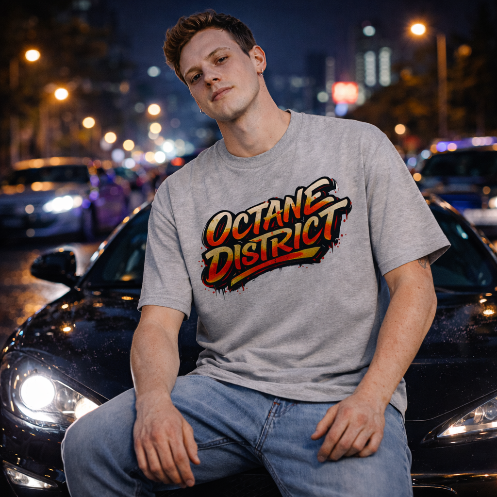 “OCTANE DISTRICT” SHOT Heavy Cotton T-Shirt